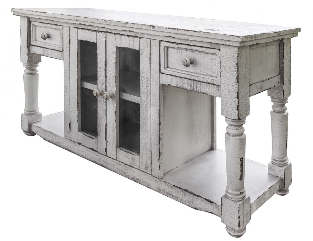 1 Door, Chair Side Table w/ White finish