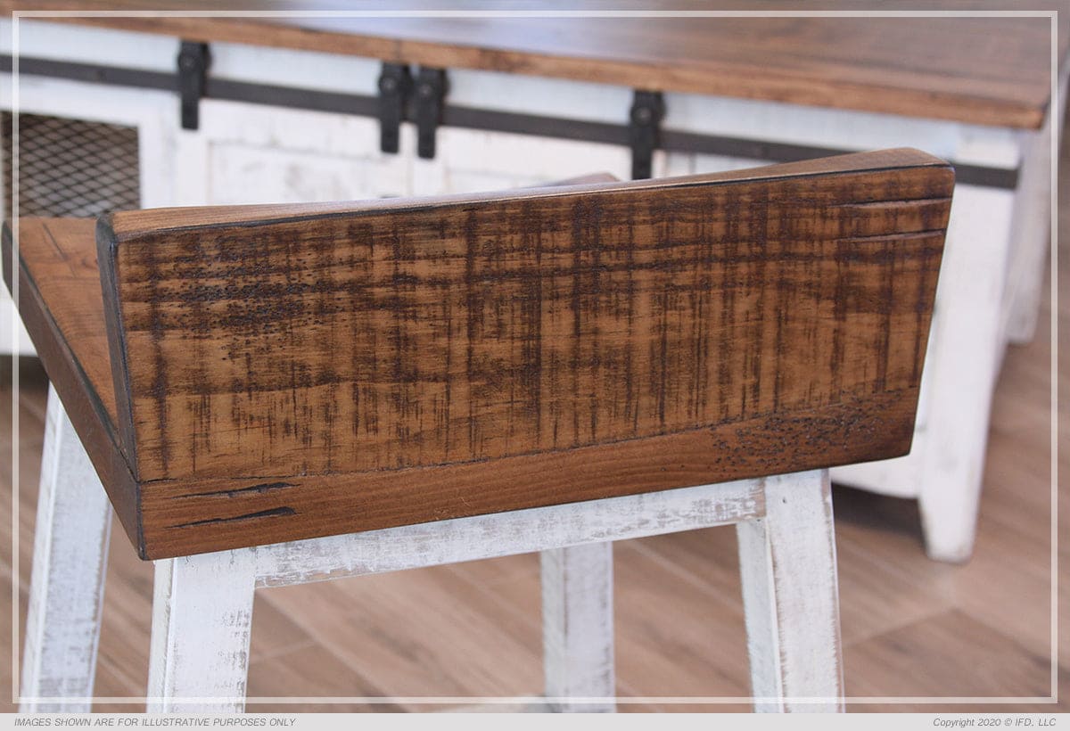 Two Tone 30" Wooden Stool