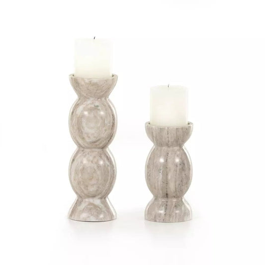Kivu Pillar Candle Holder, Set Of 2