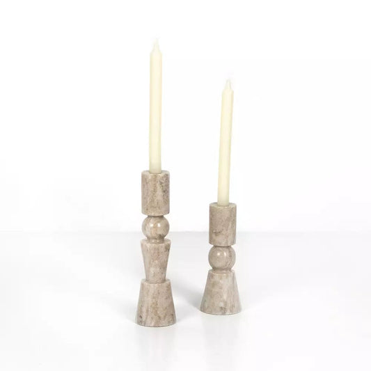 Rosette Taper Candlesticks