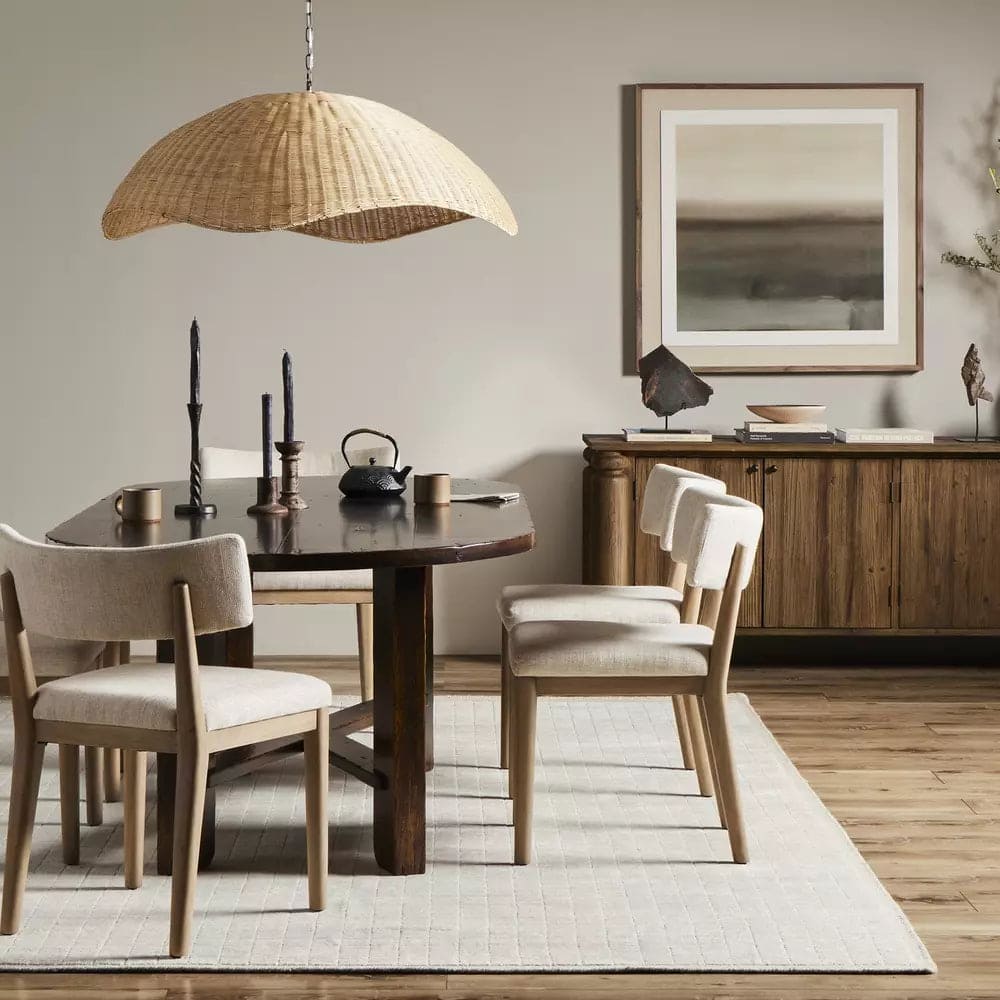 Overscale Woven Rattan Pendant