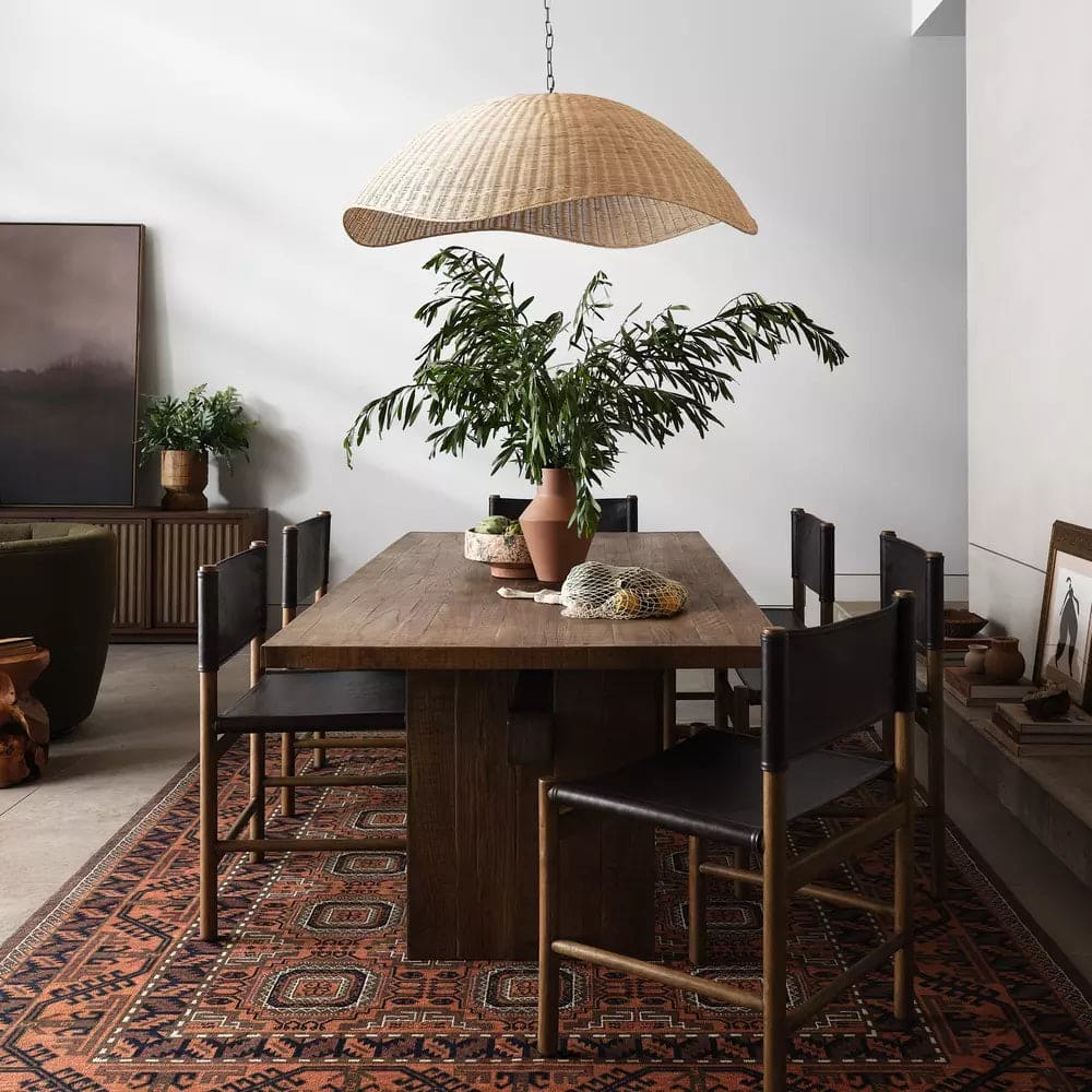 Overscale Woven Rattan Pendant