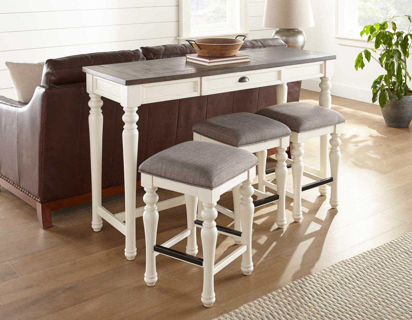 Joanna 4- Piece Sofa Bar Set
(Sofa Bar & 3 Counter Stools)