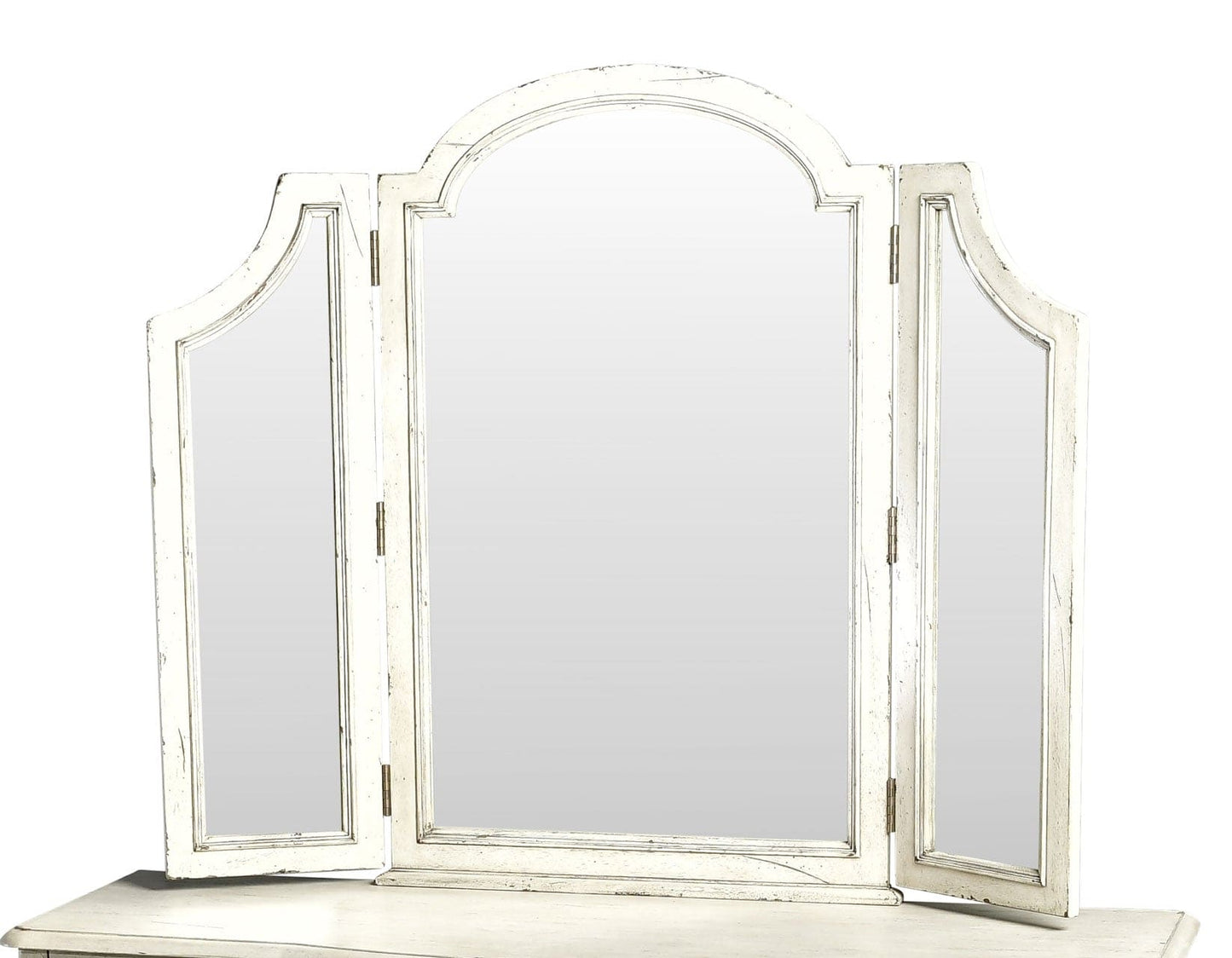 3-Piece Highland Park Vanity Set, Cathedral White
(Vanity Desk, Tri-fold Mirror and Bench)