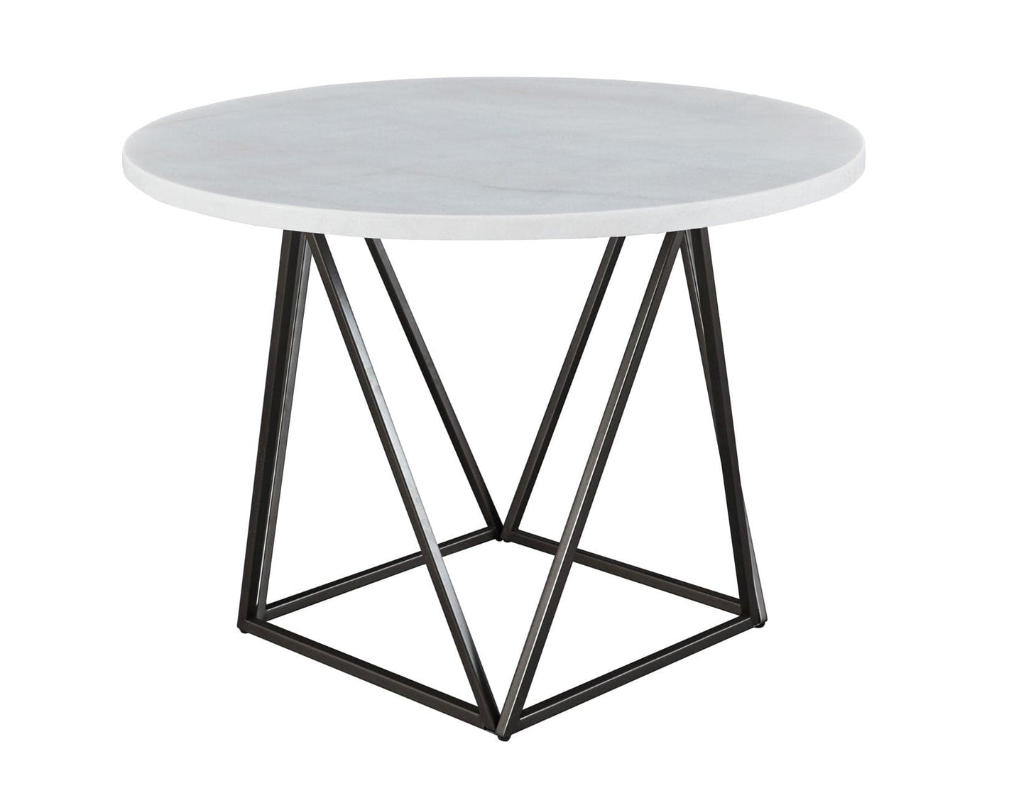 Ramona 5 Piece Marble Top Set
(Table & 4 Side Chairs)