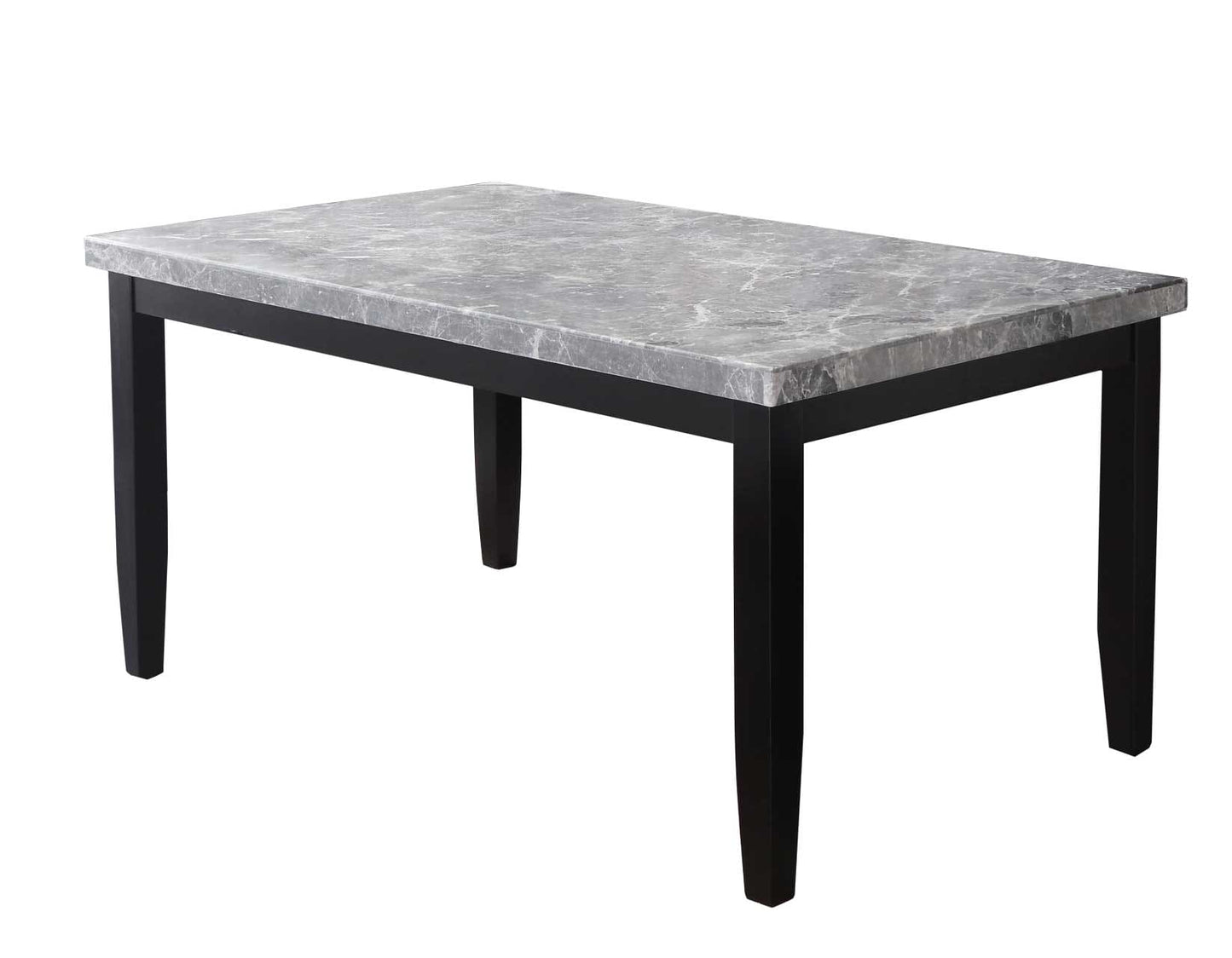 Napoli 6-Piece 64-inch Gray Marble Dining Set
(Table, Bench & 4 Side Chairs)