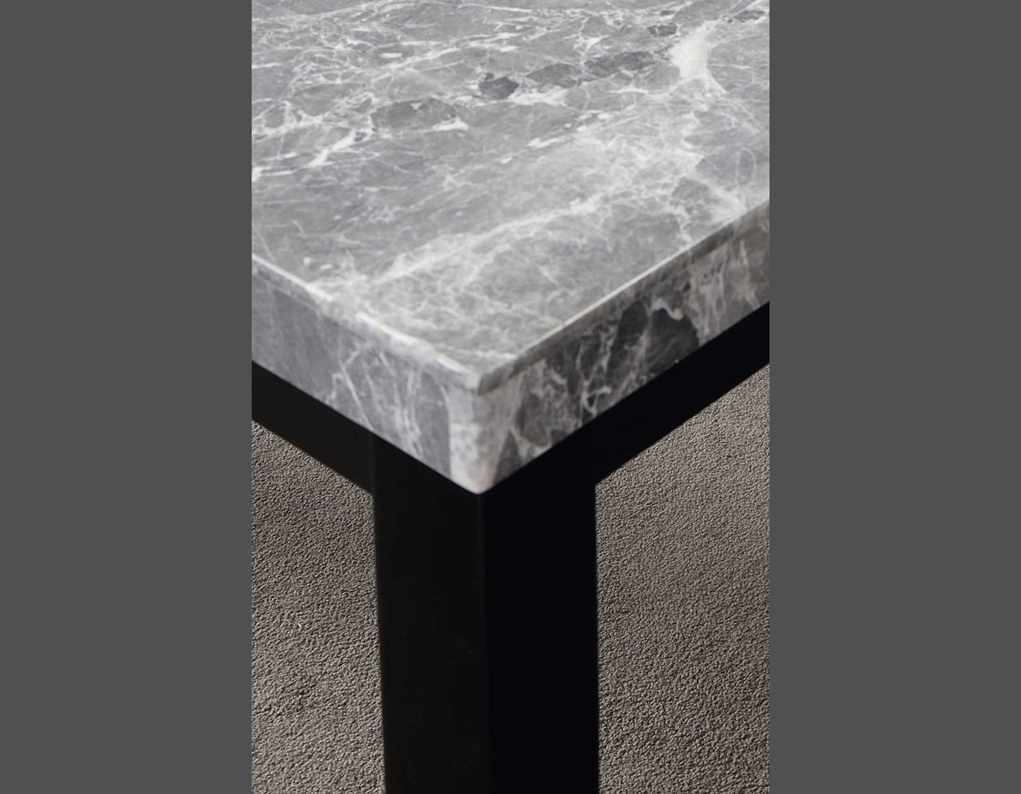 Napoli 6-Piece 64-inch Gray Marble Dining Set
(Table, Bench & 4 Side Chairs)