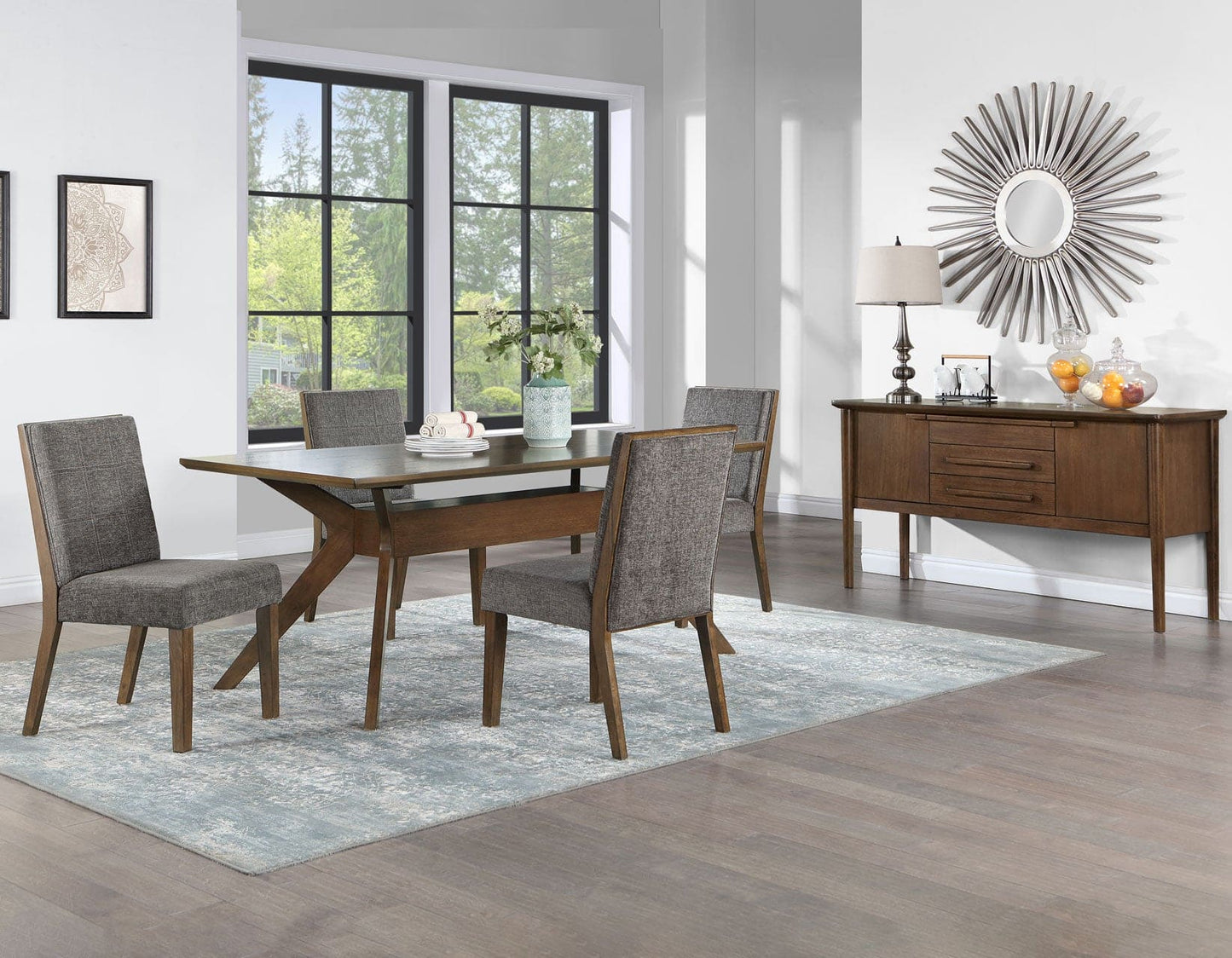 Quinn 6-Piece Dining Set
(Table, Bench & 4 Side Chairs)