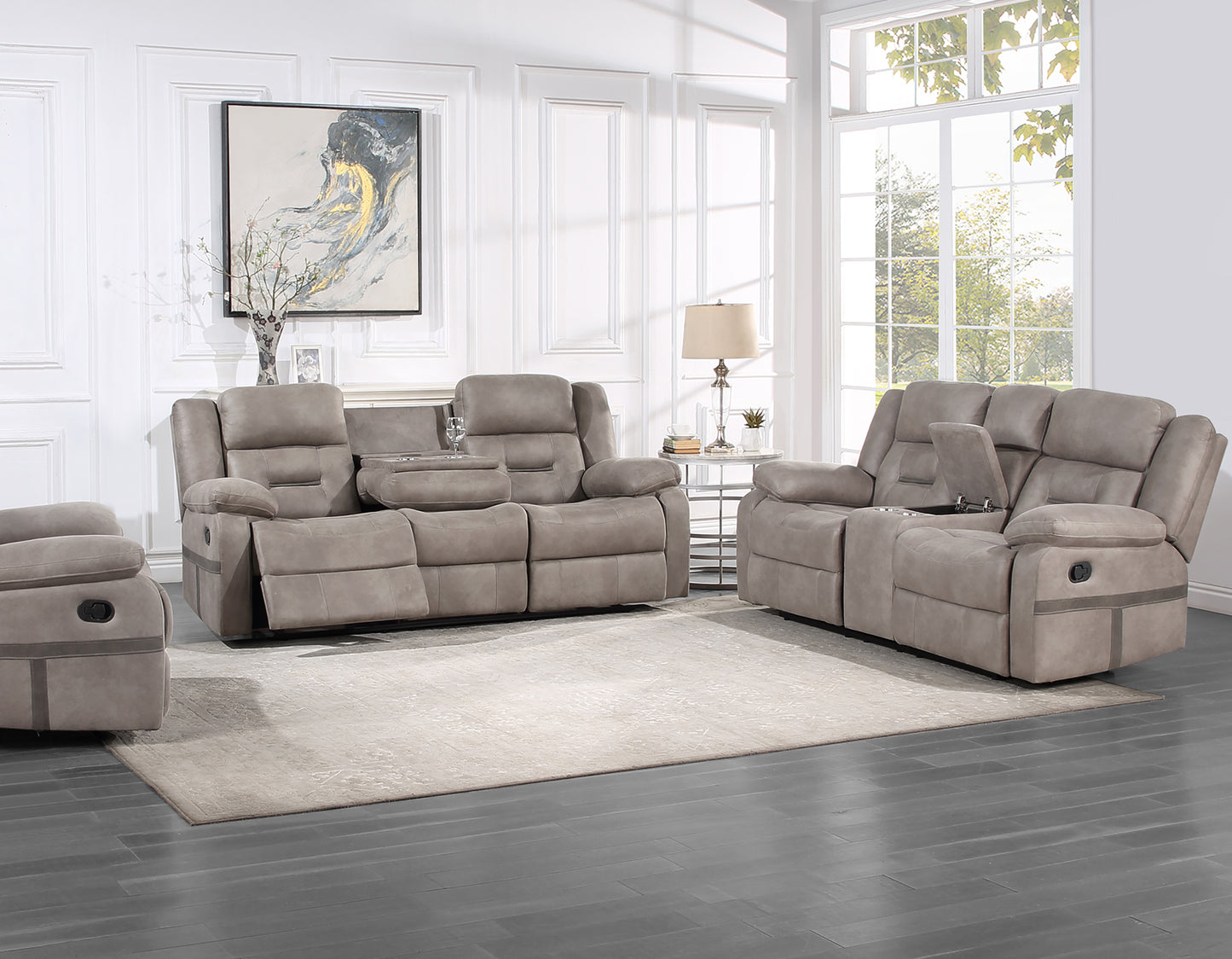 Abilene 3-Piece Manual Reclining Set, Tan