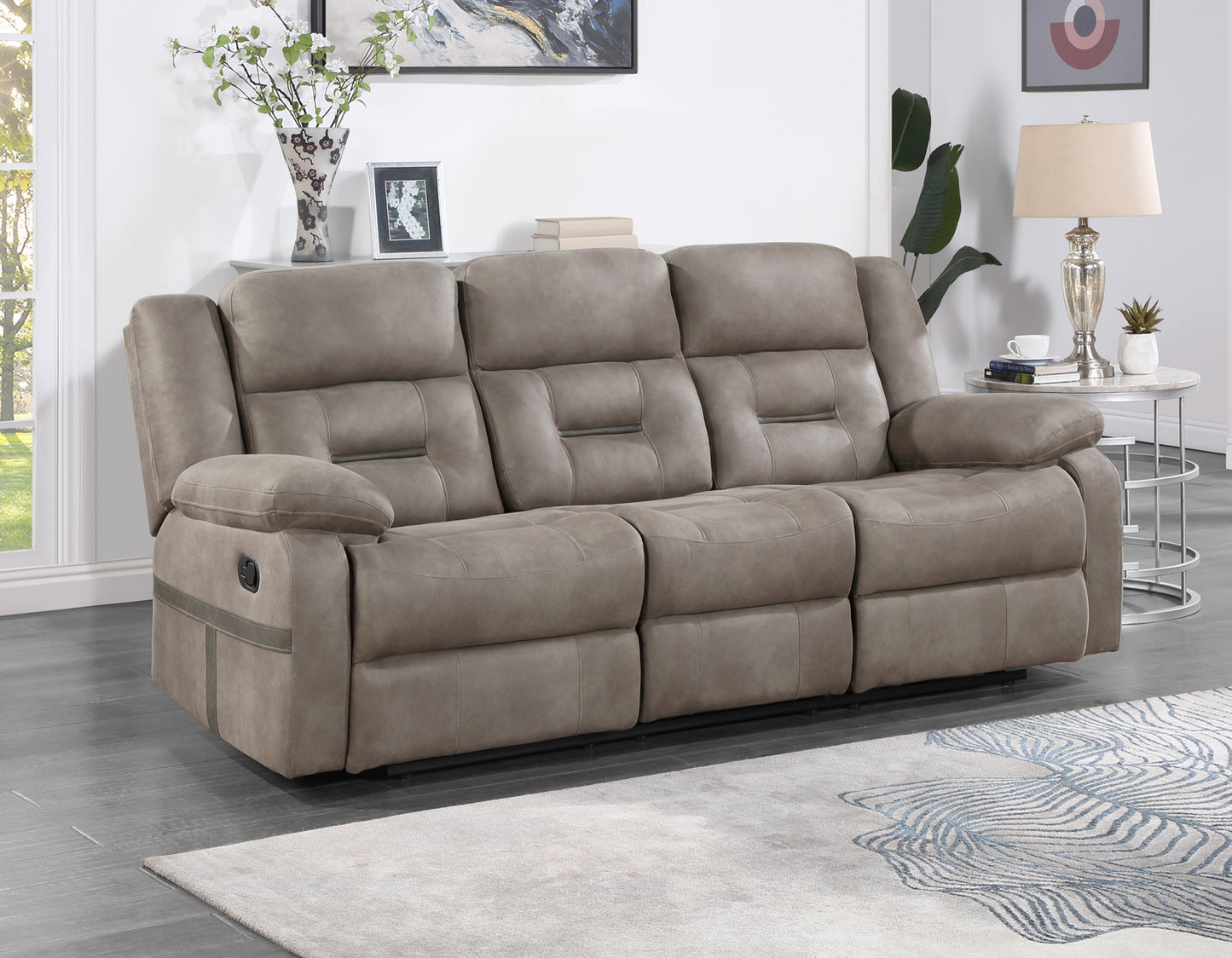 Abilene 3-Piece Manual Reclining Set, Tan