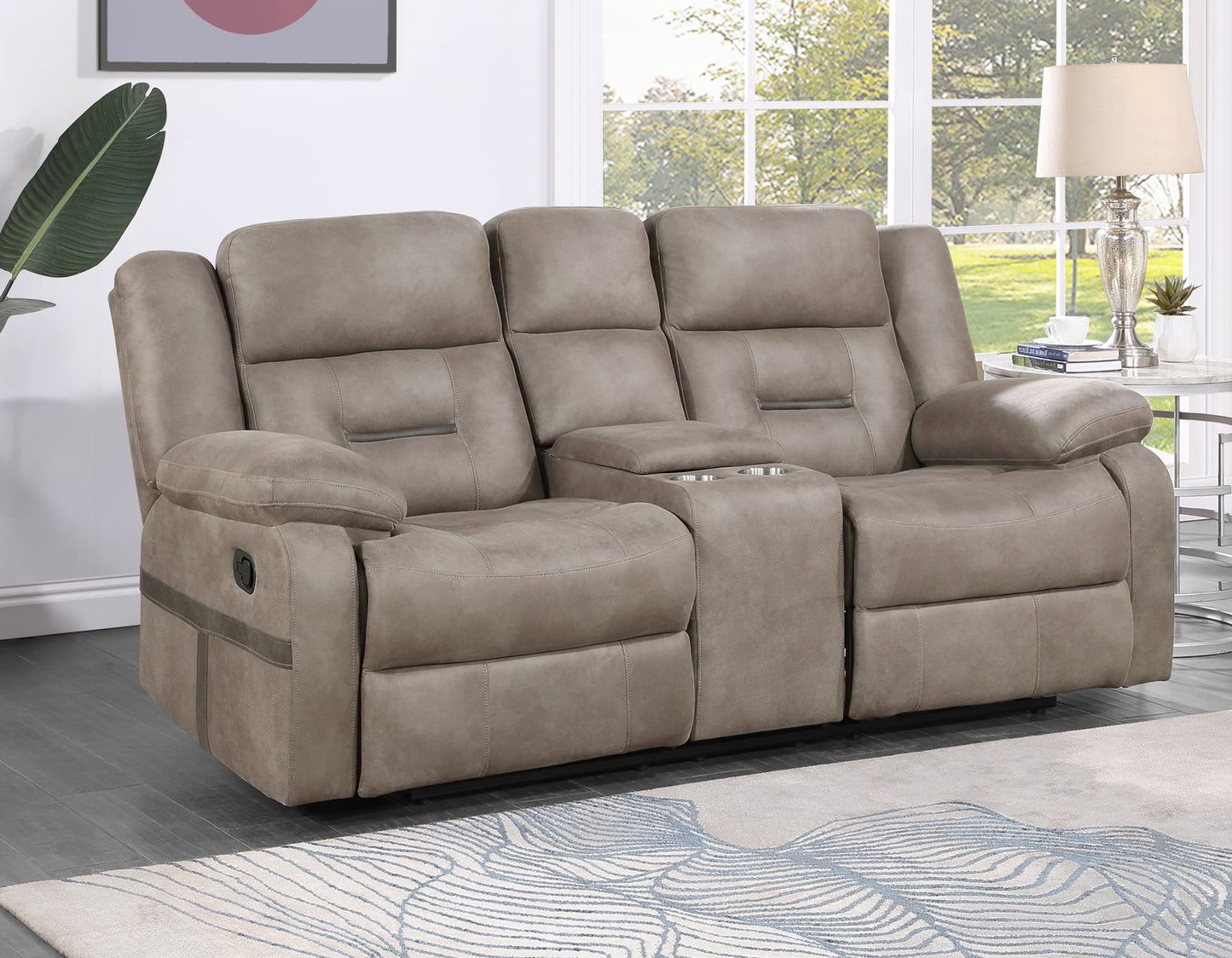 Abilene 3-Piece Manual Reclining Set, Tan