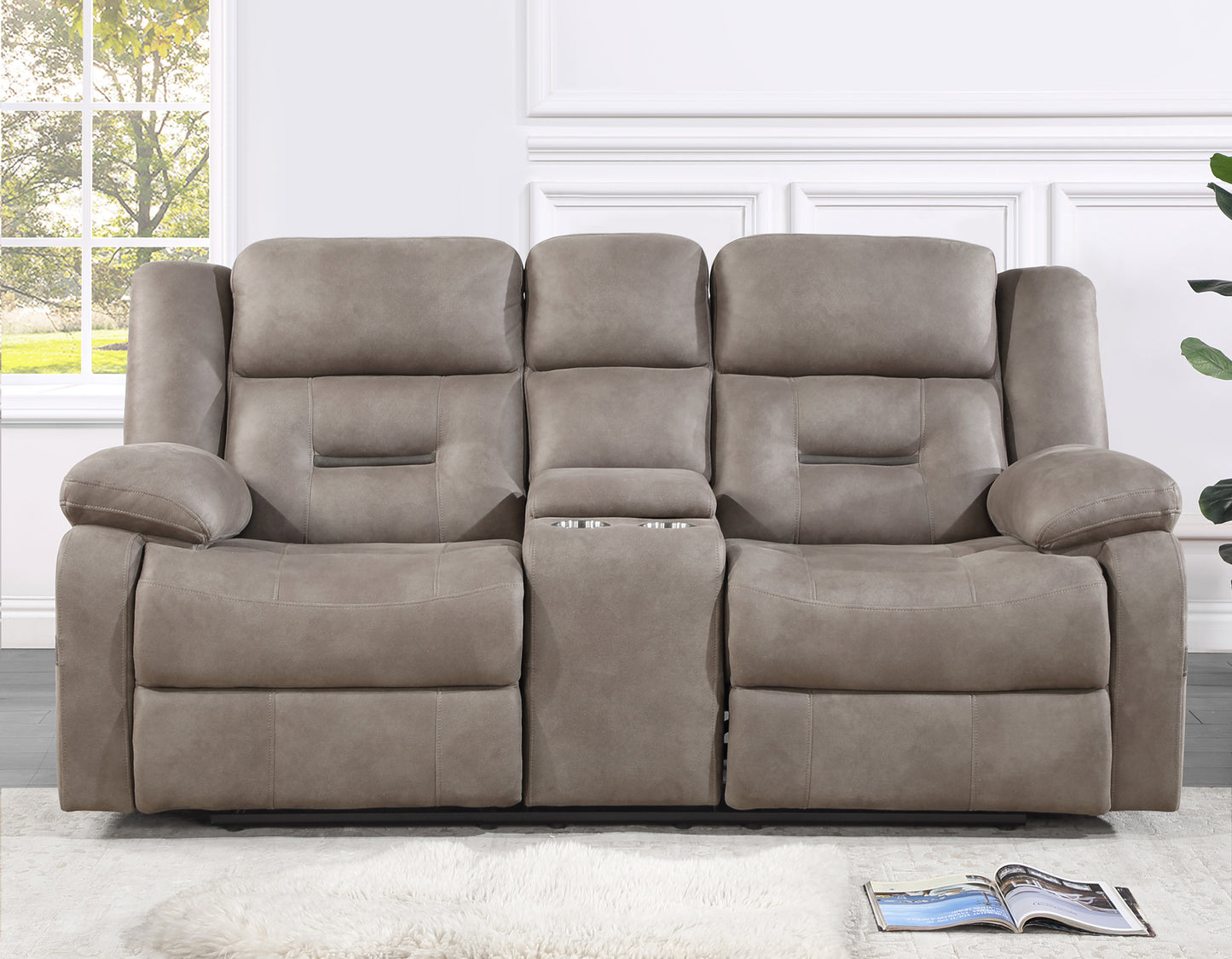Abilene 3-Piece Manual Reclining Set, Tan