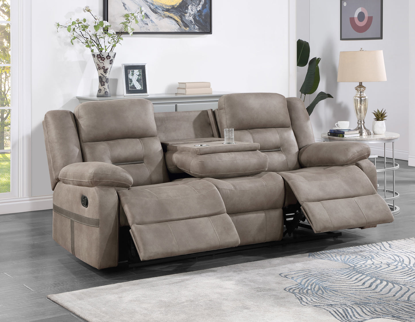 Abilene 3-Piece Manual Reclining Set, Tan