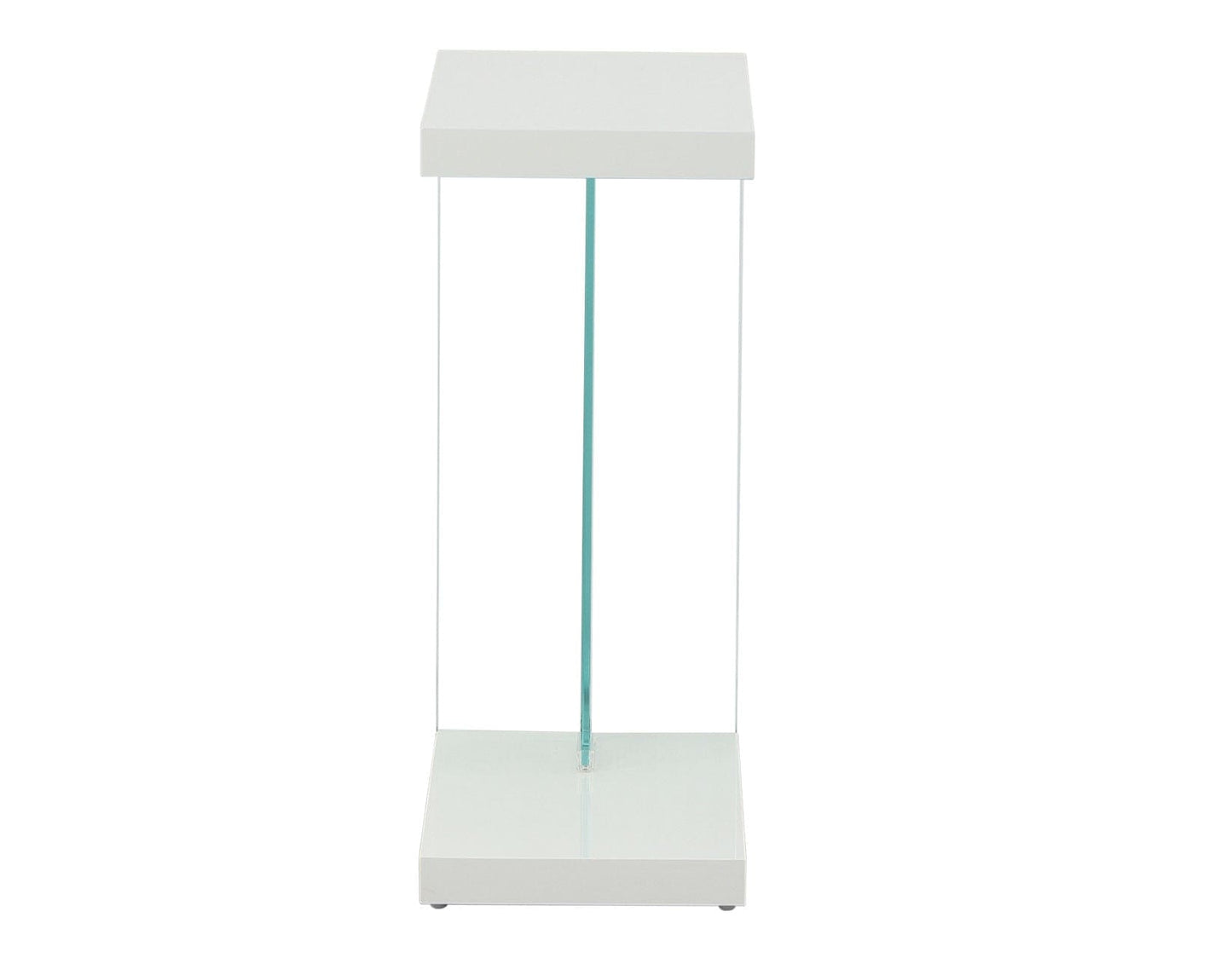Elaina Chair Side End Table, Glossy White
