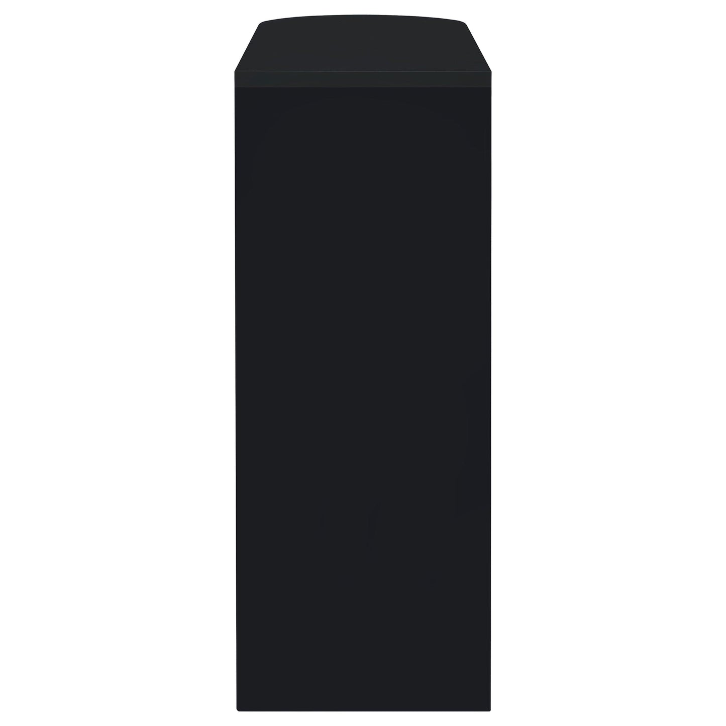 Adolfo Rectangular 2-tier Home Bar Table Black High Gloss