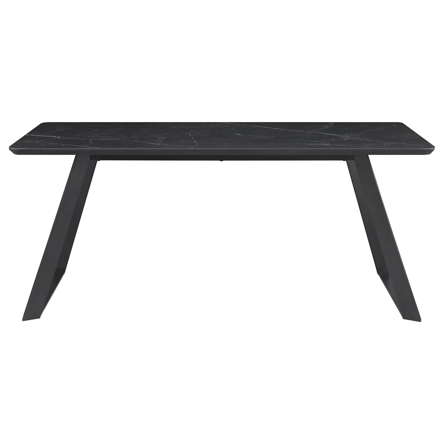 Smith Rectangular 71-inch Ceramic Top Dining Table Black