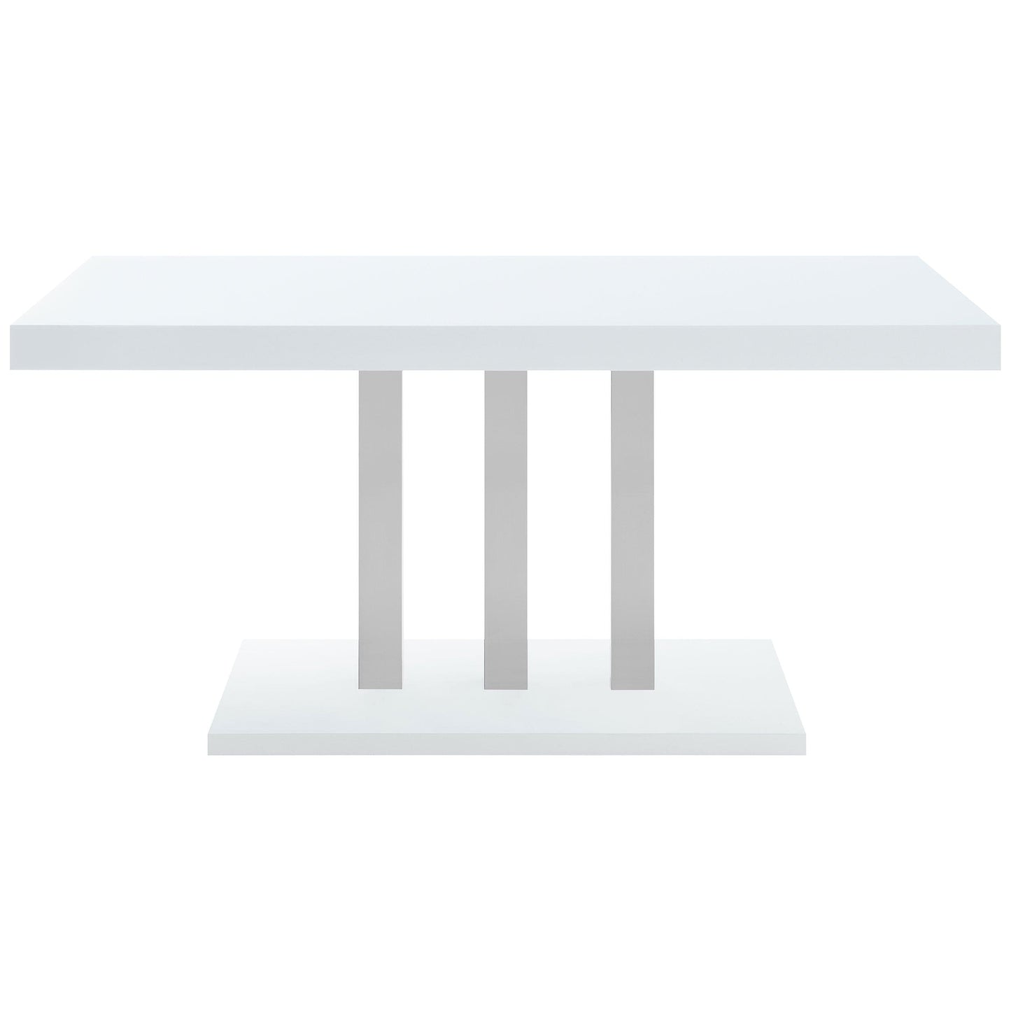 Brooklyn Rectangular 63-inch Dining Table White High Gloss