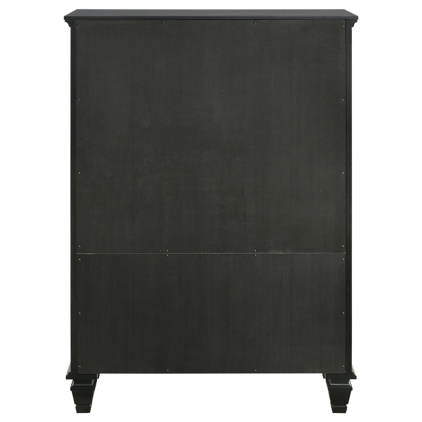 Sandy Beach 8-drawer Door Chest Black