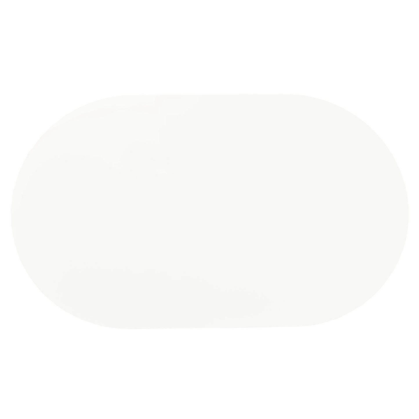 Retro Oval 60-inch Wood Top Dining Table White and Chrome