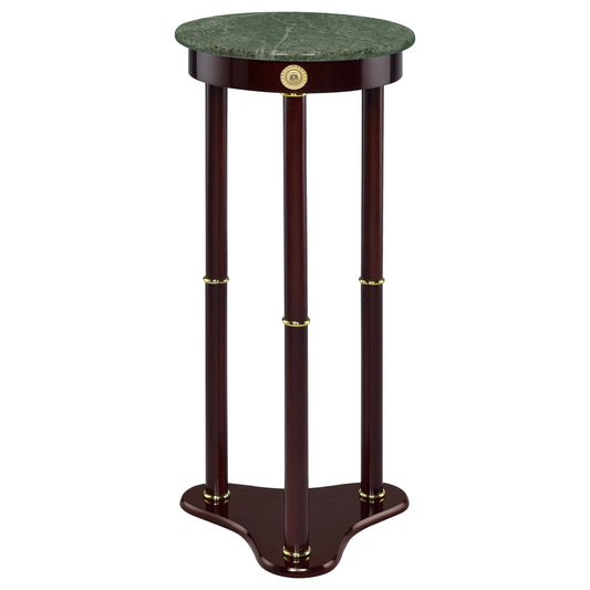Edite Round Marble Top Plant Stand Merlot
