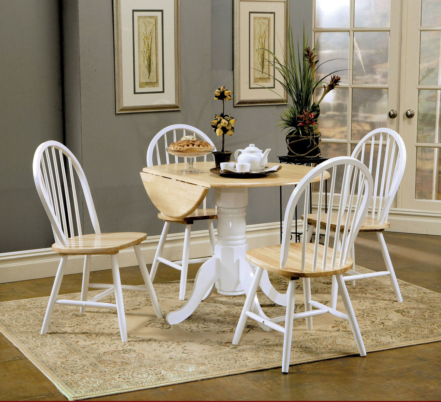 Cinder Wood Dining Side Chair White (Set of 4)