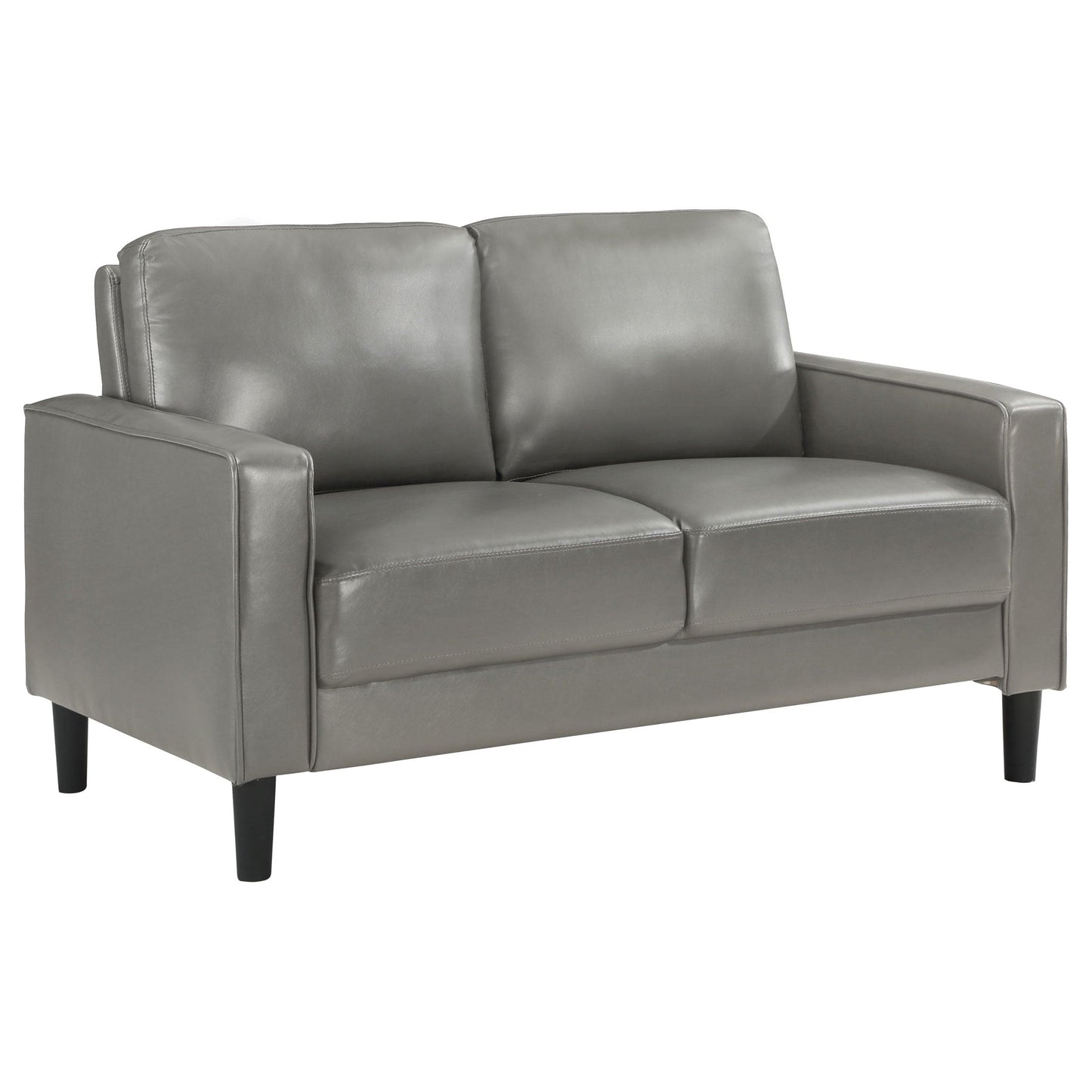 Ruth 2-piece Upholstered Track Arm Sofa Set Grey