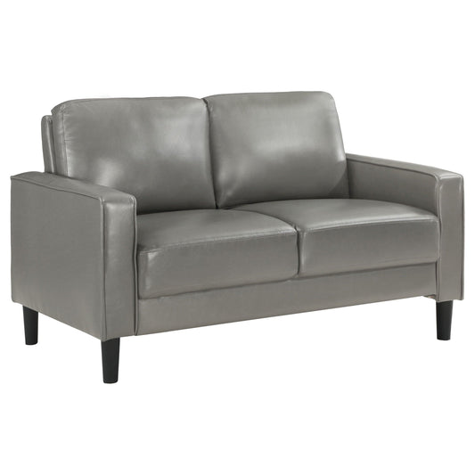 Ruth Upholstered Track Arm Loveseat Grey