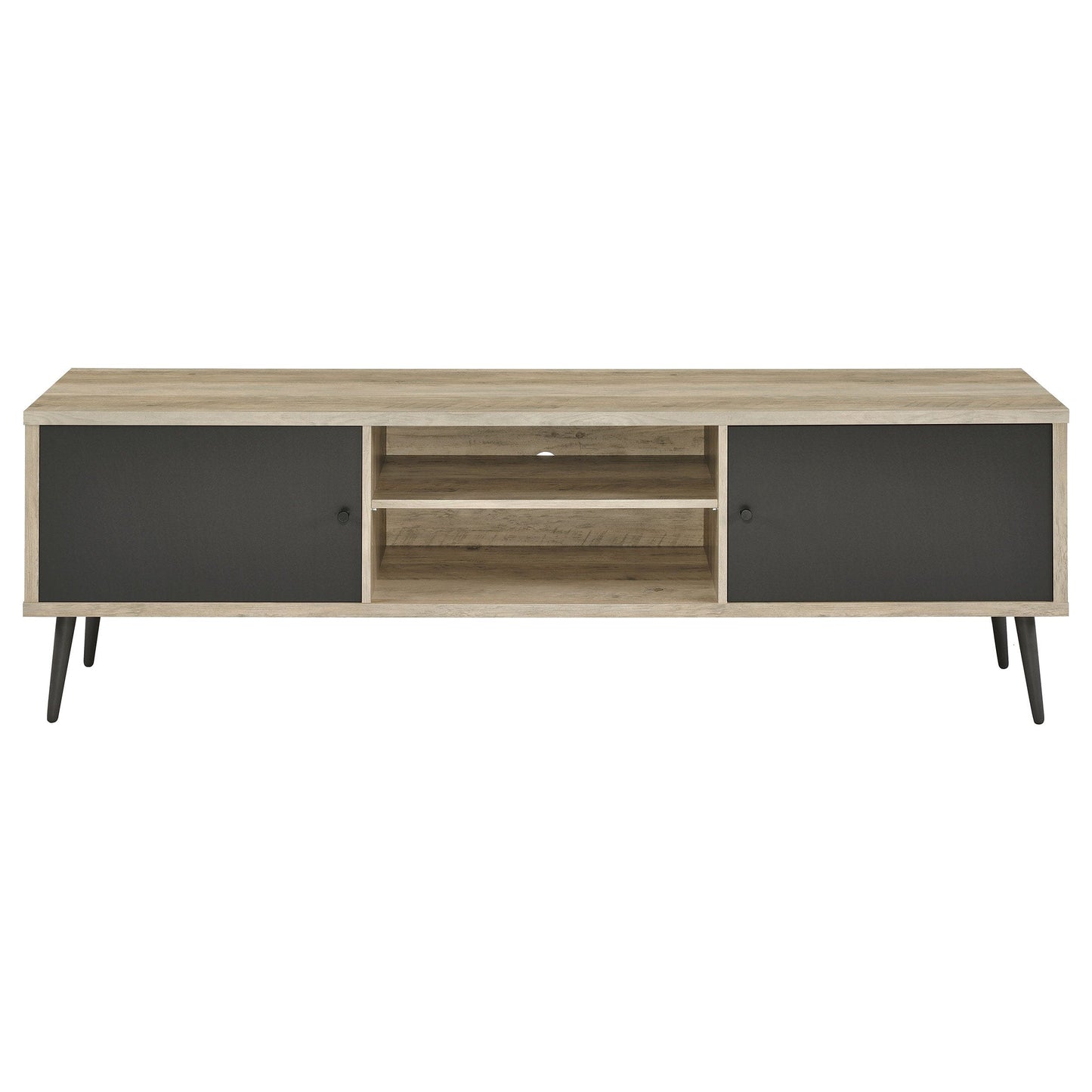 Allie 2-door Engineered Wood 71-inch TV Stand Distressed Pine