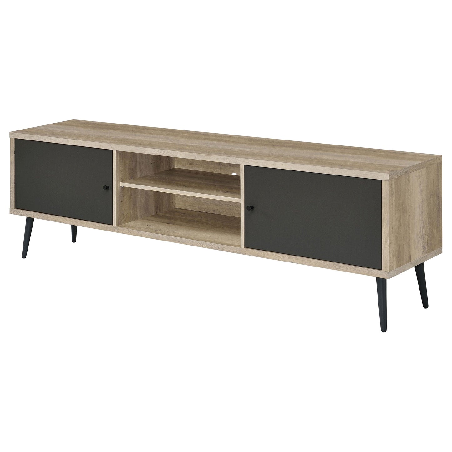 Allie 2-door Engineered Wood 71-inch TV Stand Distressed Pine