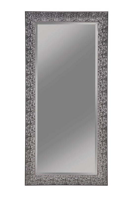 Rollins 32 x 66 Inch Rectangular Floor Mirror Black