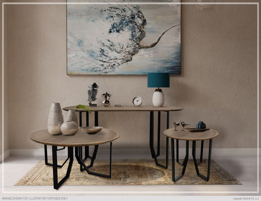 Metal Base End Table