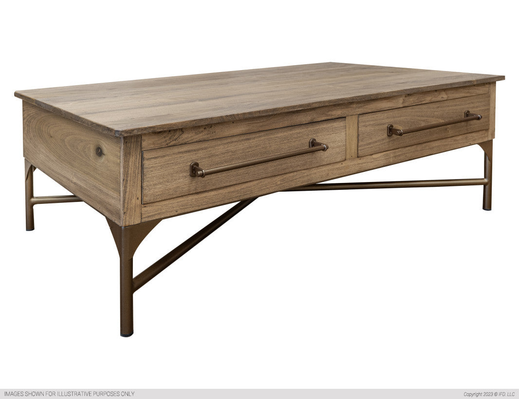 Metal Base Chairside Table