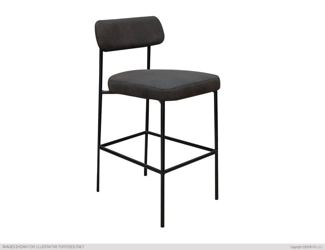 Wooden Frame & Metal Base, 30" Uph. Barstool