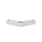 POLYWOOD 48" Nautical L- Shaped Planter Storage Bench Corner Set — Vintage White
