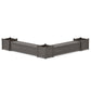 POLYWOOD 72" Country Living L- Shaped Planter Storage Bench Corner Set- Large — Driftwood