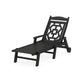 POLYWOOD Chinoiserie Chaise Lounge — Black