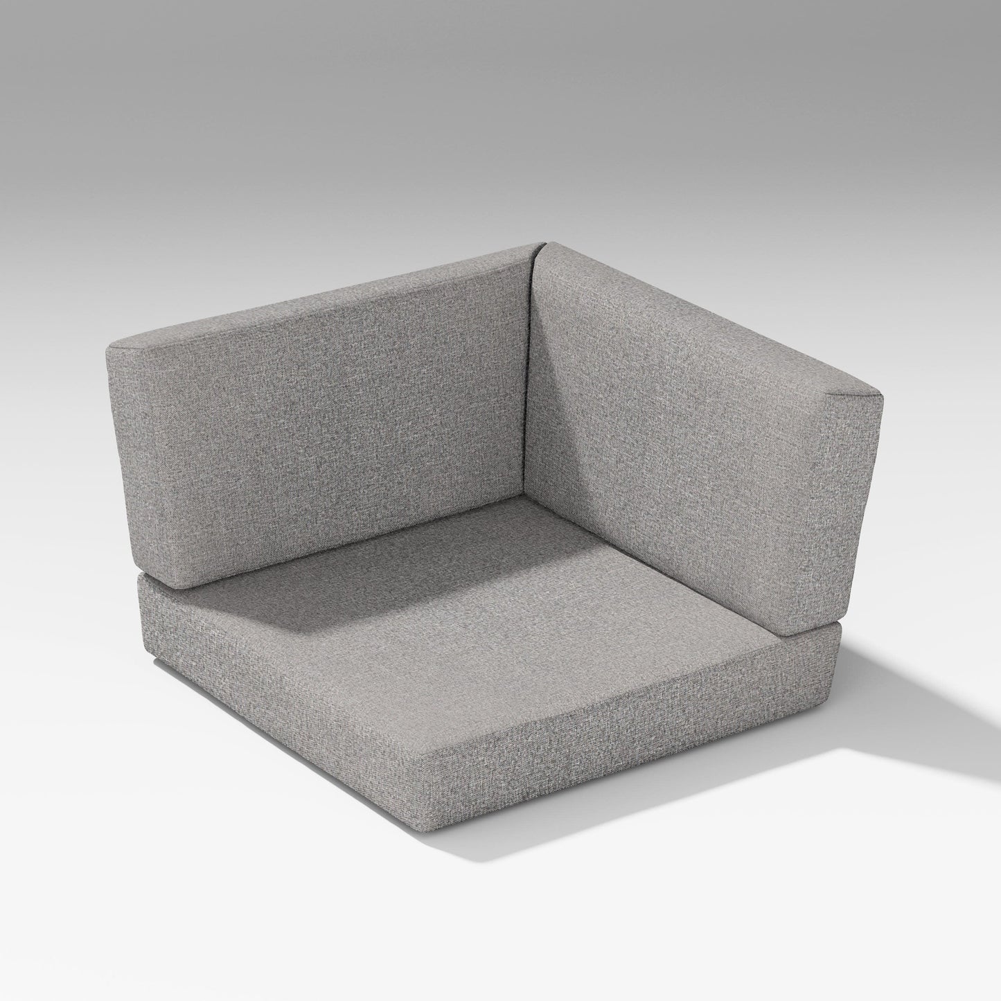 POLYWOOD Latitude Corner Seat Cushion — Grey Mist