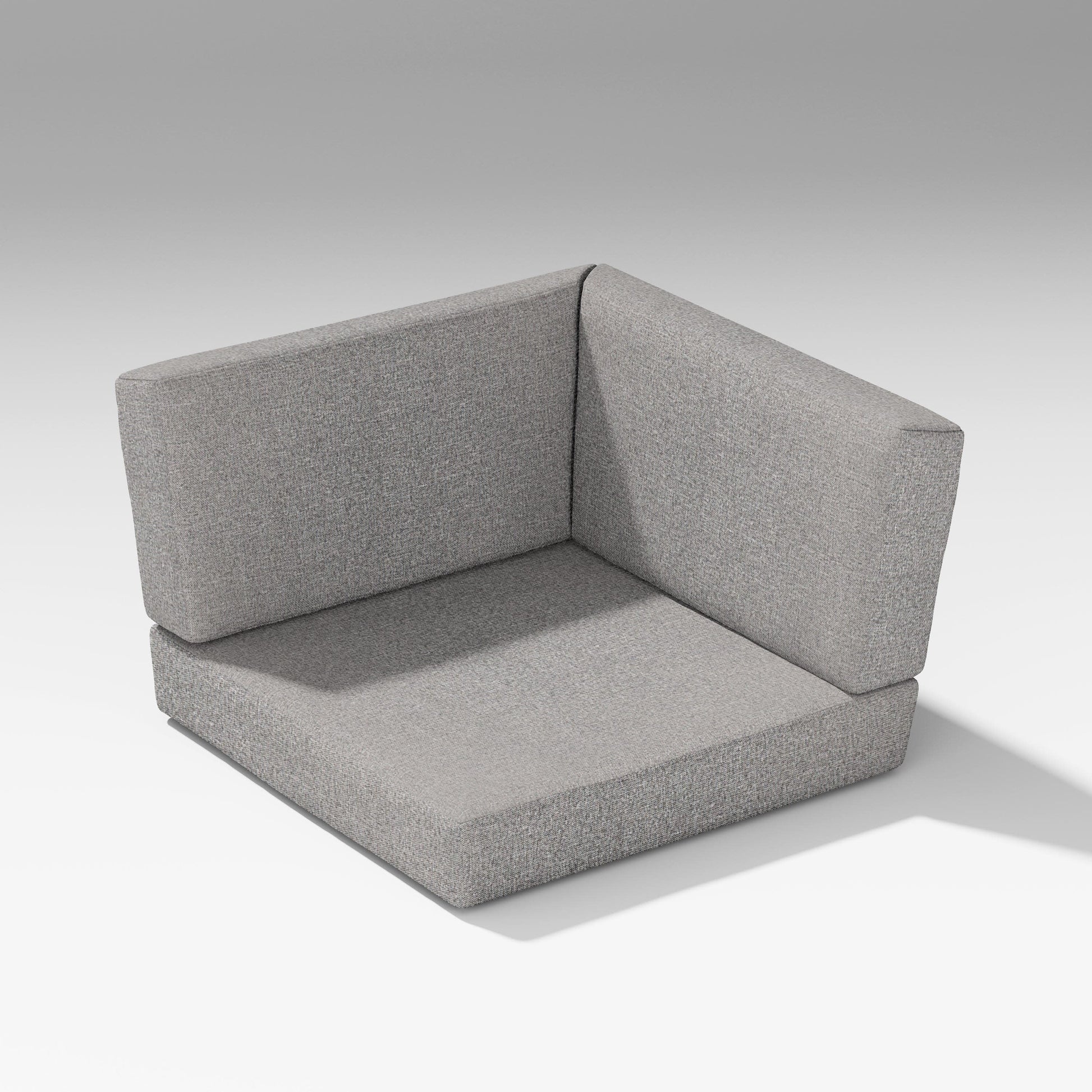 POLYWOOD Latitude Corner Seat Cushion — Grey Mist