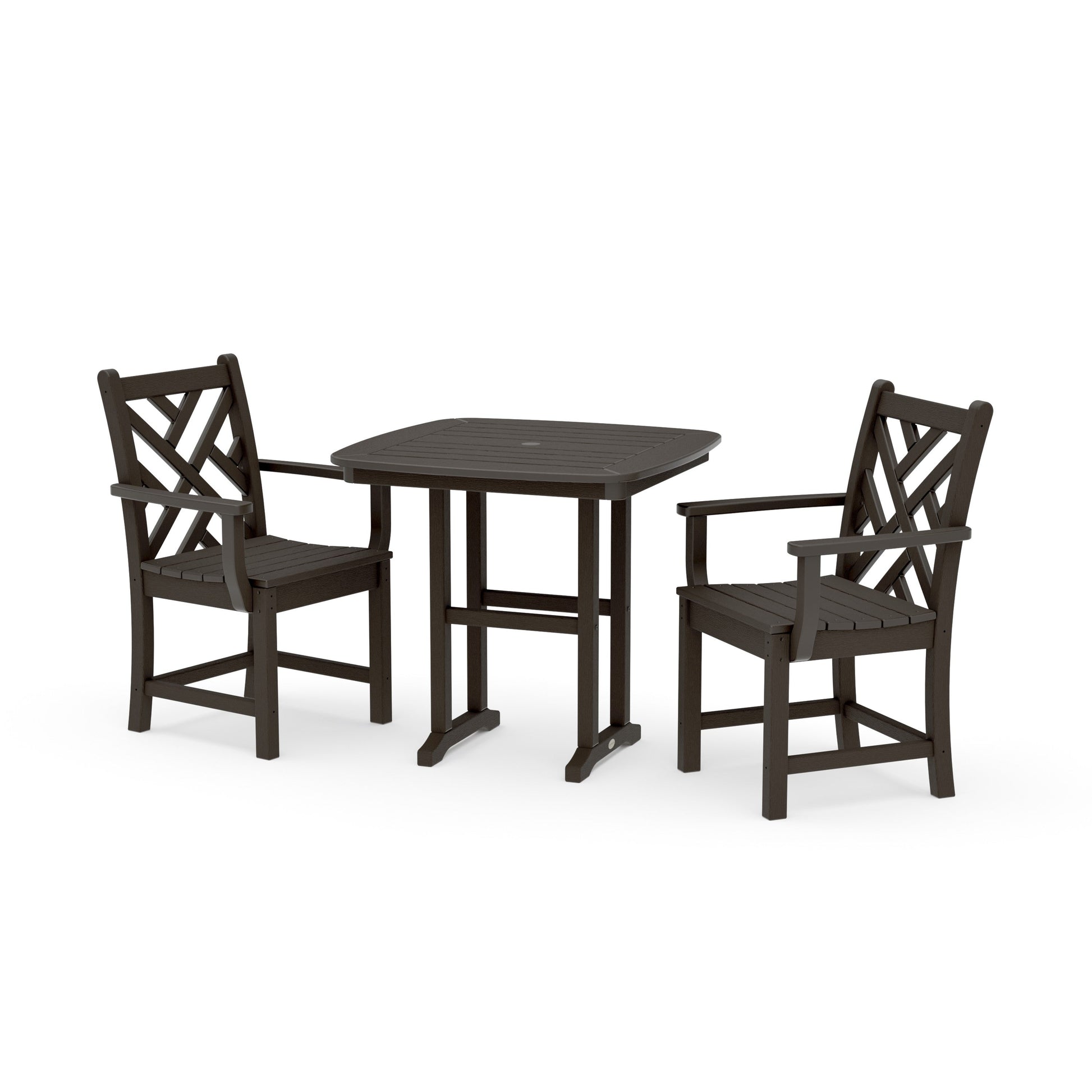 POLYWOOD Chippendale 3-Piece Dining Set — Vintage Coffee