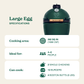 Large Big Green Egg in Acacia Table Package