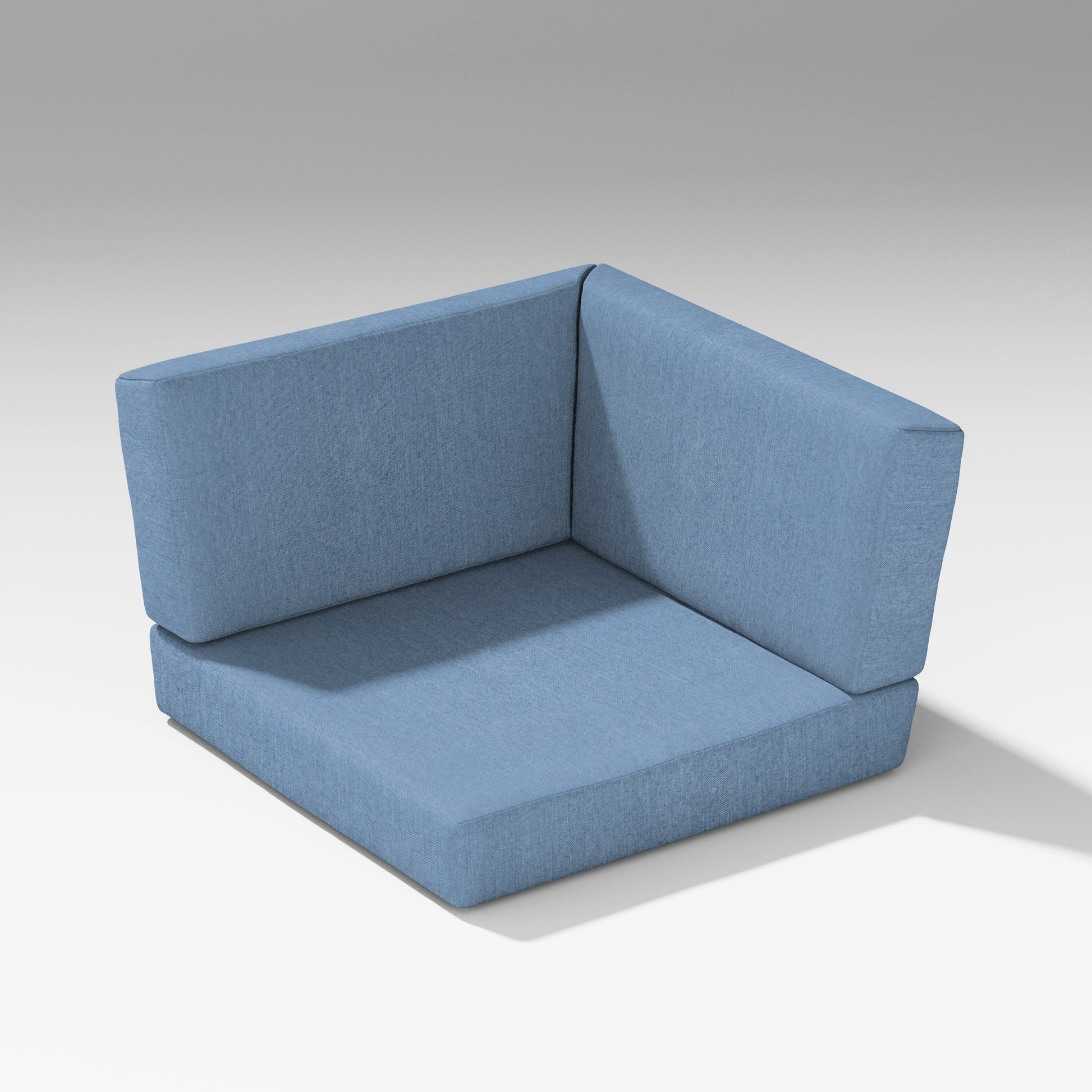 POLYWOOD Latitude Corner Seat Cushion — Sky Blue