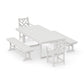 POLYWOOD Chippendale 5-Piece Dining Set with Benches — Vintage White