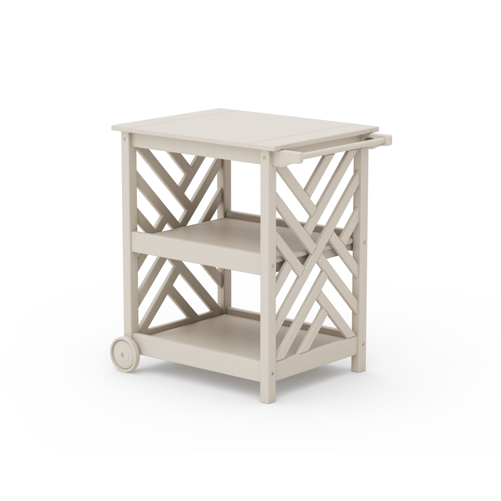 POLYWOOD Chippendale Bar Cart — Sand