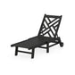 POLYWOOD Chippendale Chaise with Wheels — Black