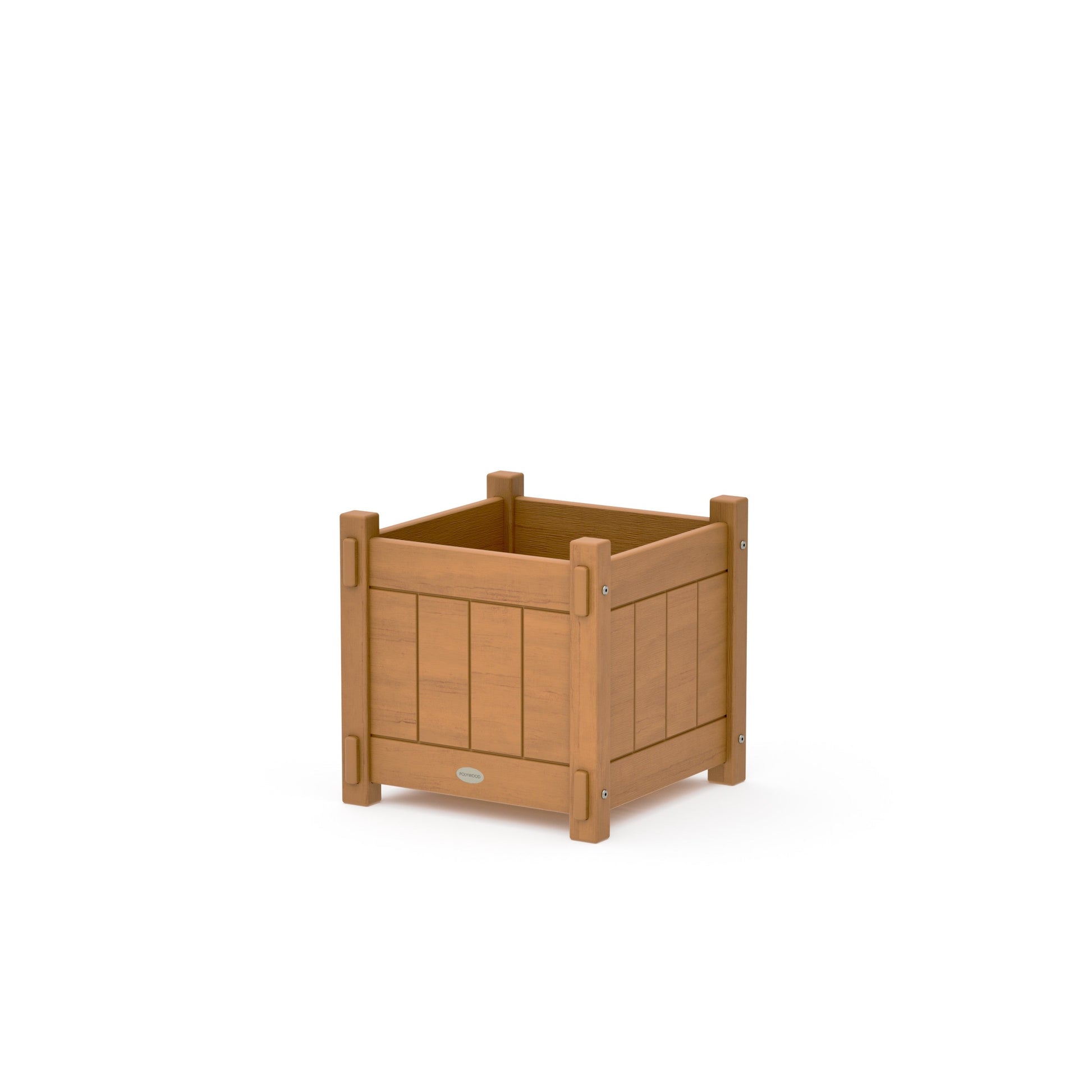 POLYWOOD Vineyard Square Planter Box — Natural
