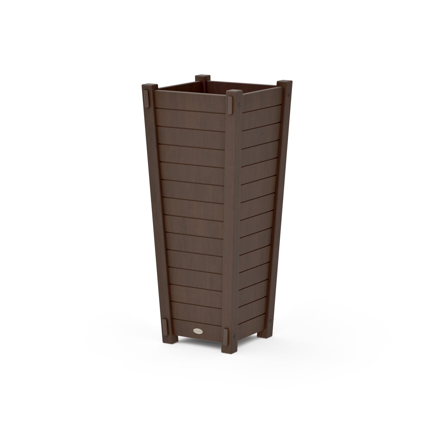POLYWOOD Nautical Tapered Square Tall Planter Box — Kona