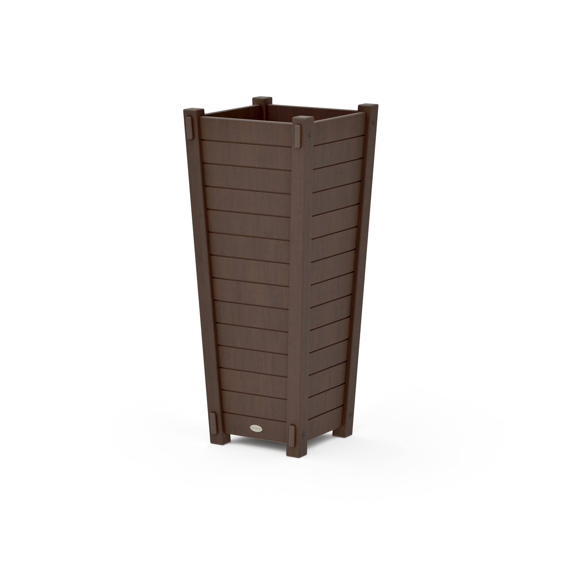 POLYWOOD Nautical Tapered Square Tall Planter Box — Kona