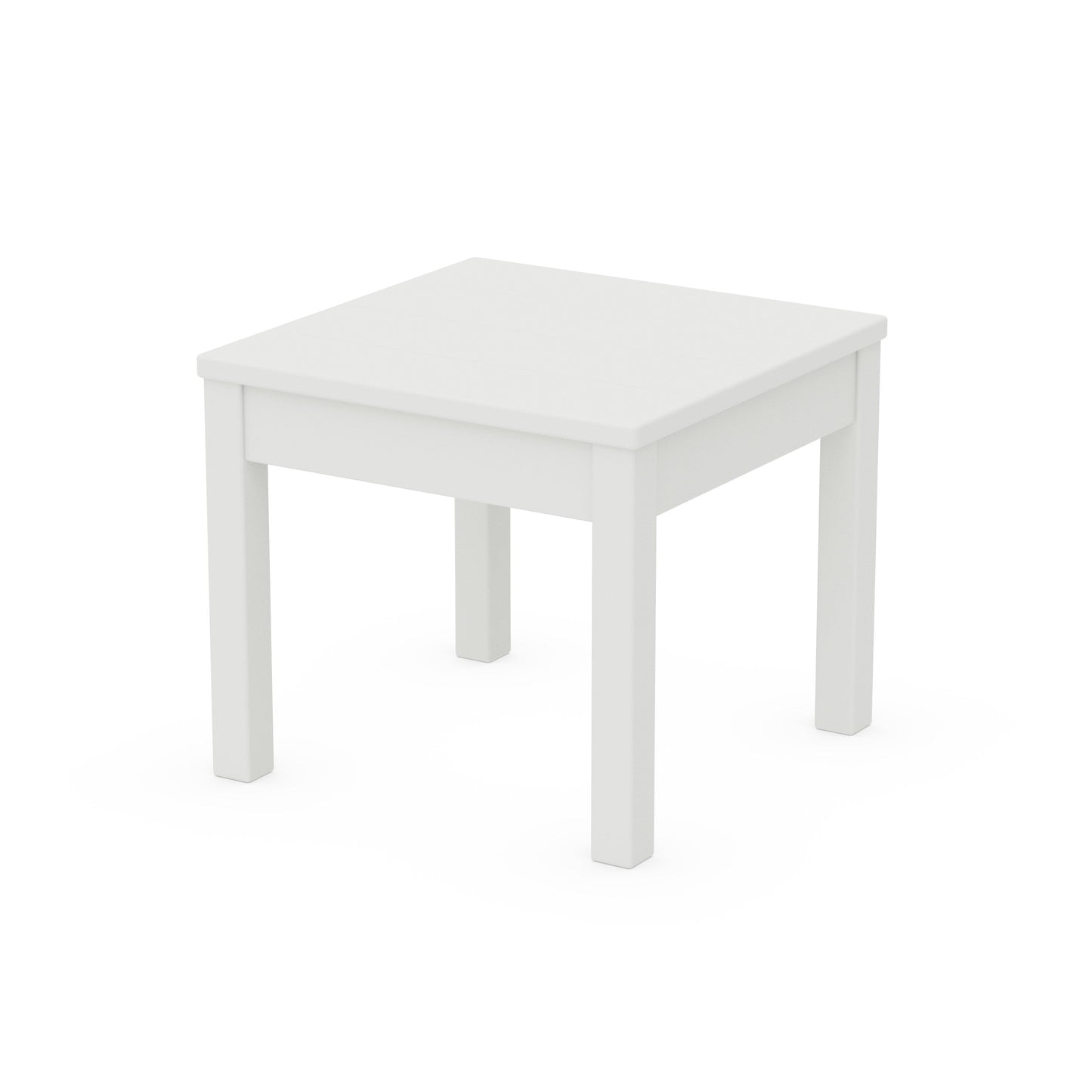 POLYWOOD 22" Square End Table — White