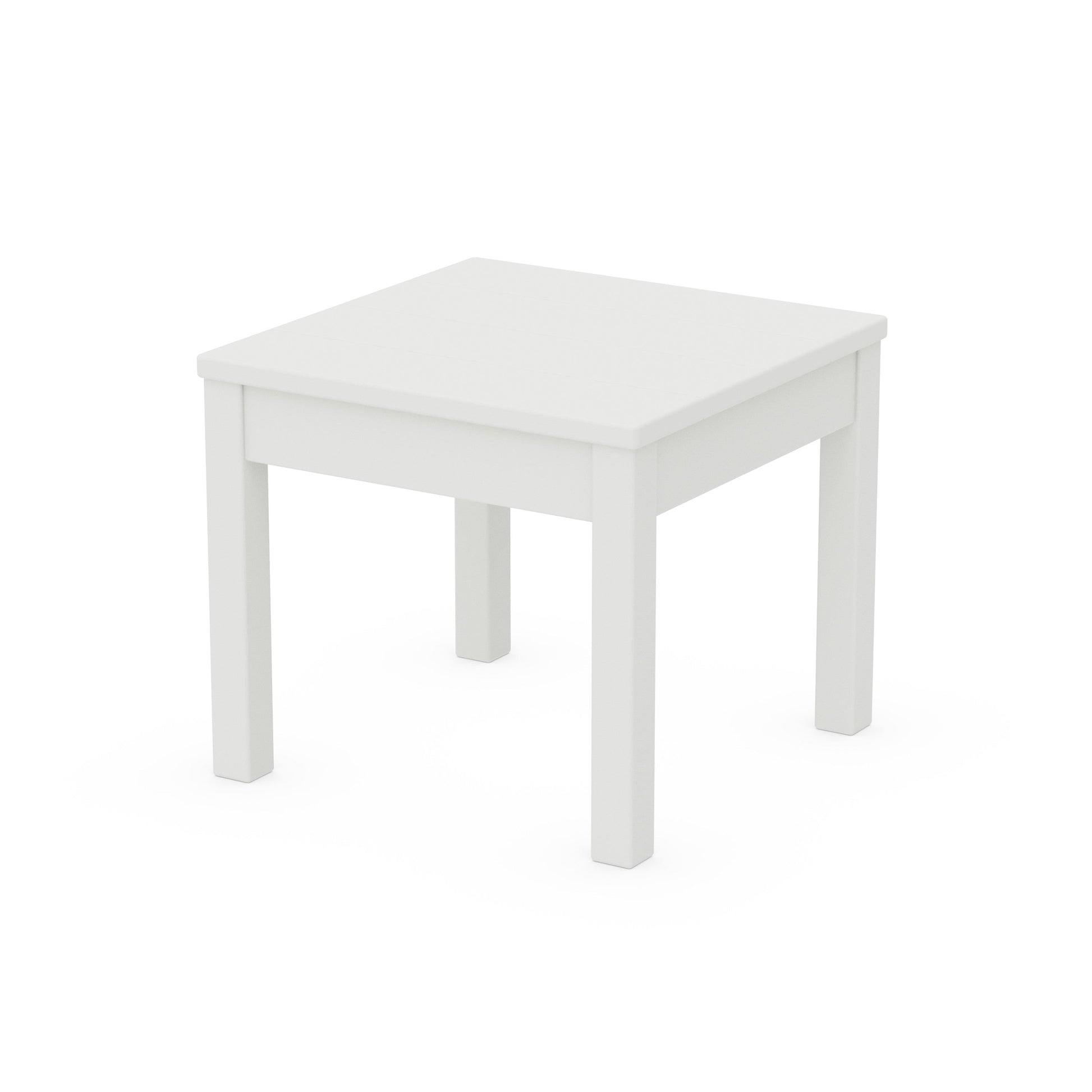 POLYWOOD 22" Square End Table — White