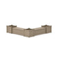POLYWOOD 48" Vineyard L- Shaped Planter Storage Bench Corner Set- Large — Vintage Sahara